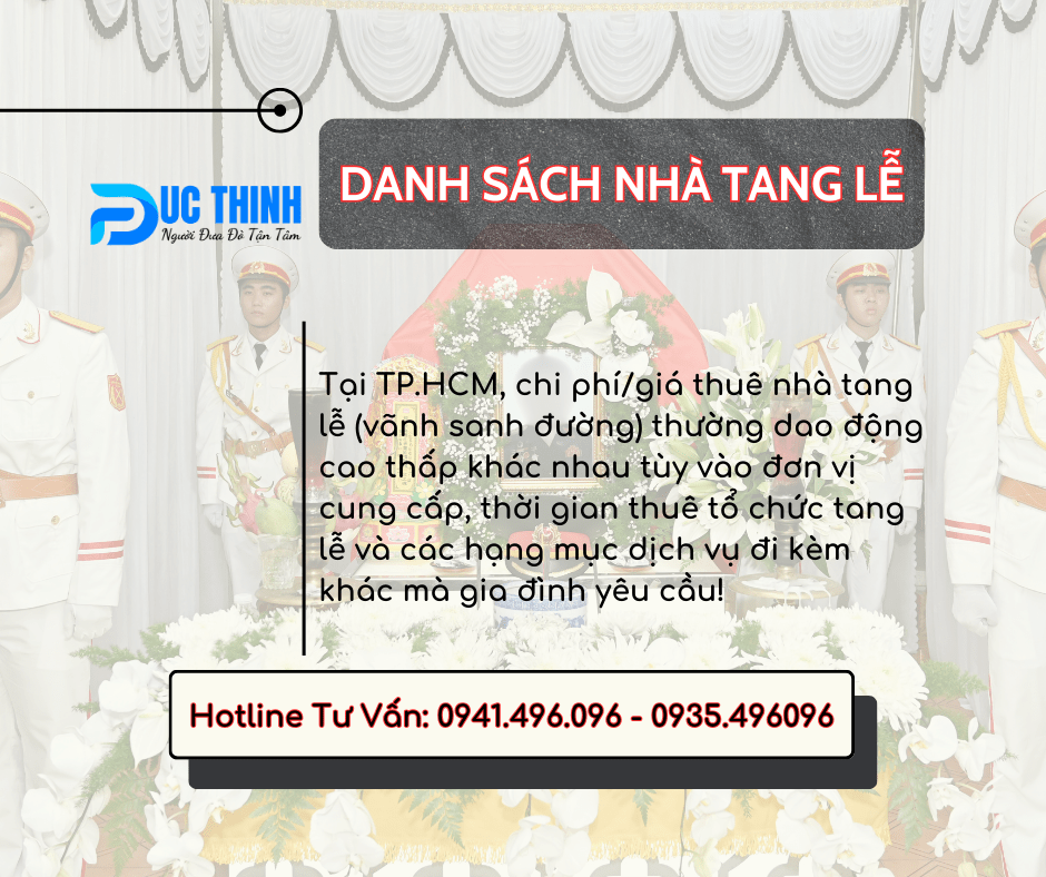 tổng hợp thông tin danh sách nhà tang lễ tại tphcm
